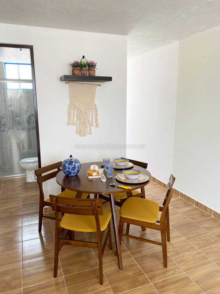 comedor casas en venta en pachuca hidalgo en privada 1 piso 2 recámaras