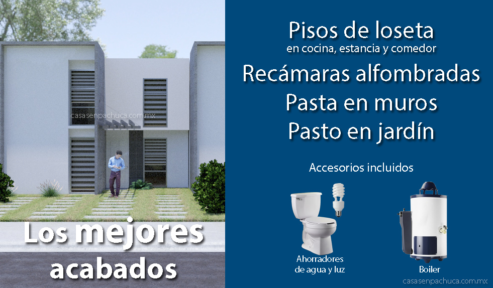 acabados casas en pachuca higaldo en venta 3 recámaras