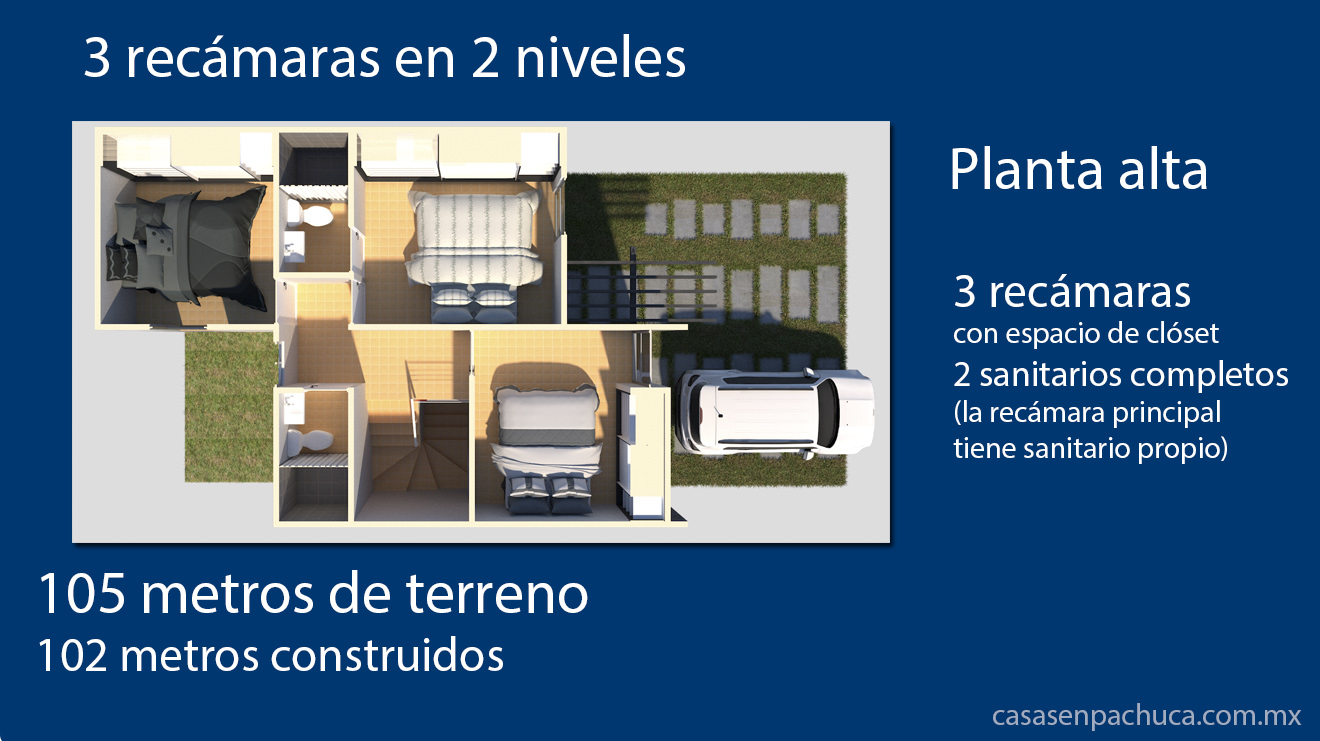 casas en pachuca hidalgo en venta 3 recámaras plano